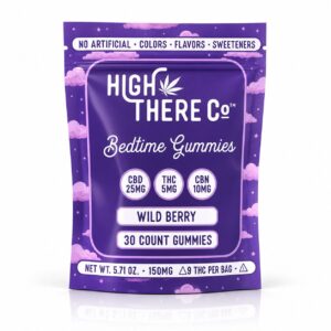 High There Co™ Bedtime Gummies • 25mg CBD + 5mg THC + 10mg CBN • Wild Berry • 30ct