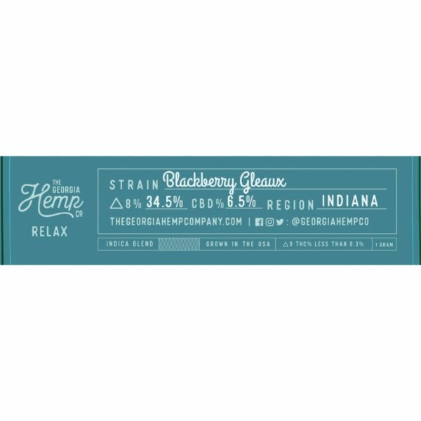 Delta 8 Flower 1g Pre-Roll - Indica - Blackberry Gleaux - Image 2