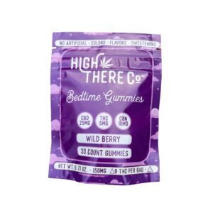 High There Co™ Bedtime Gummies • 25mg CBD + 5mg THC + 10mg CBN • Wild Berry • 30ct